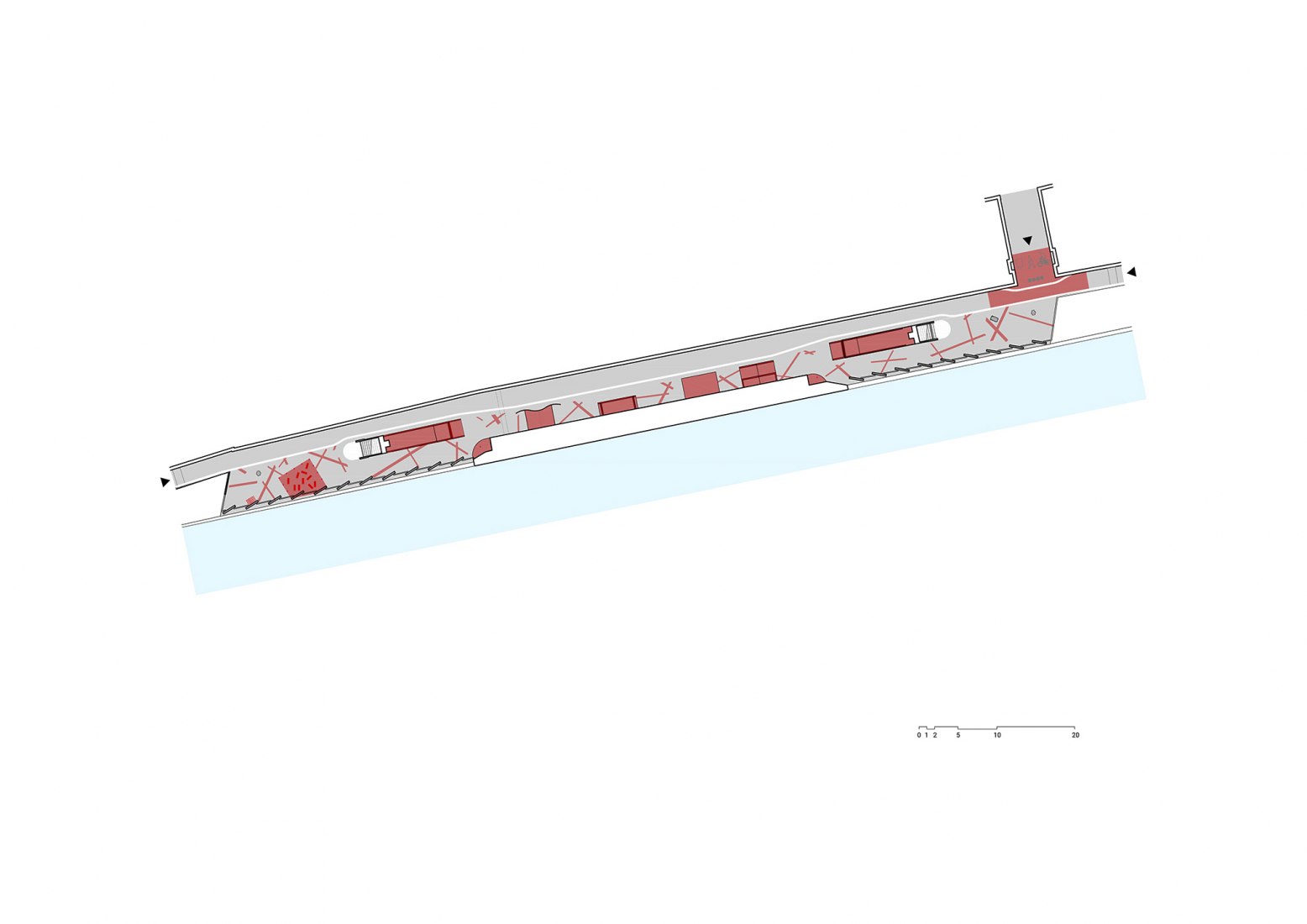 Floor plan. Vltavská Underground by U / U studio.