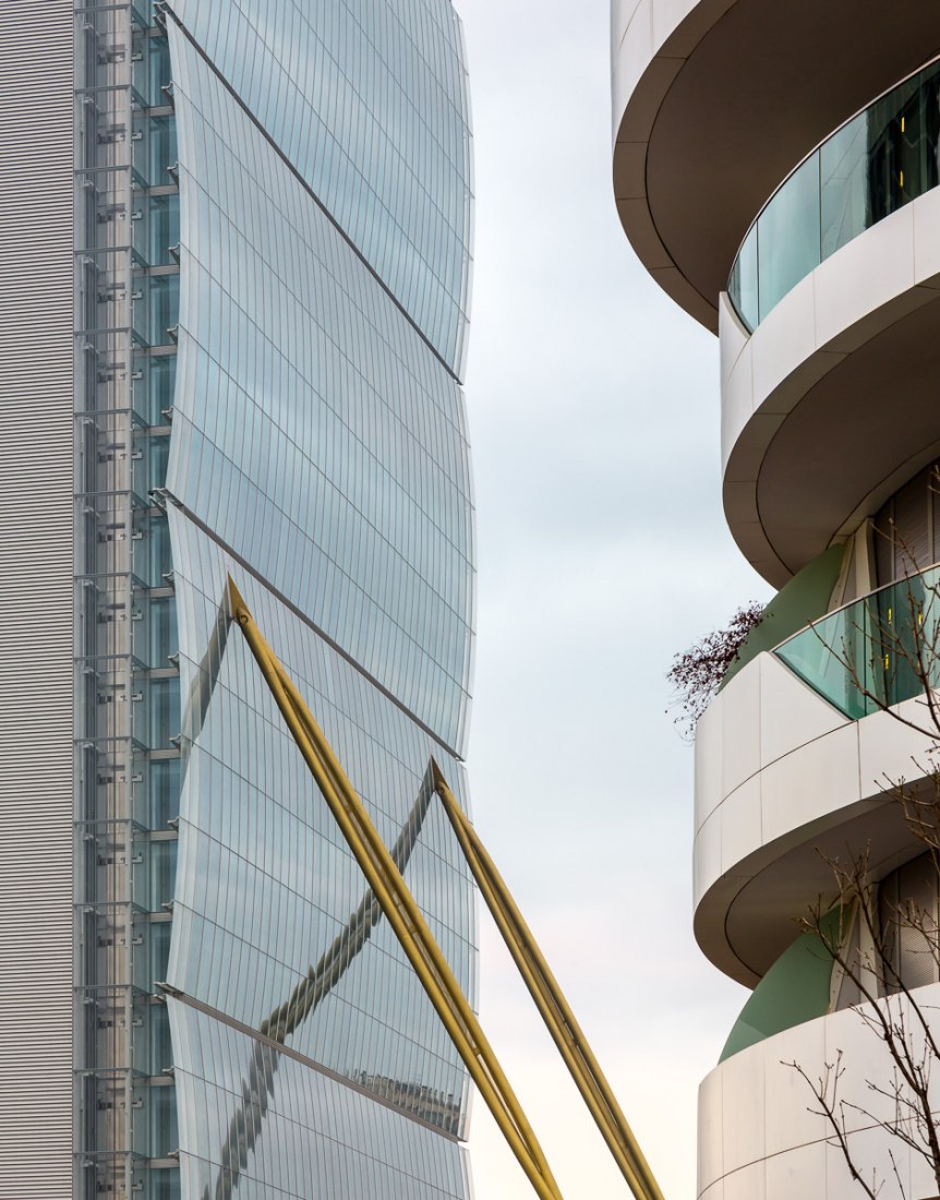 Detalle. Residencial Citylife por Zaha Hadid. Fotografía © Simón García | arqfoto.com