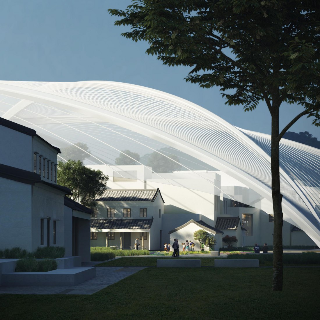 Render of the dome view. Zhuhai Cultural Arts Center by MAD Architects. Courtesy of MAD Architects Render of the dome view. Zhuhai Cultural Arts Center by MAD Architects. Courtesy of MAD Architects