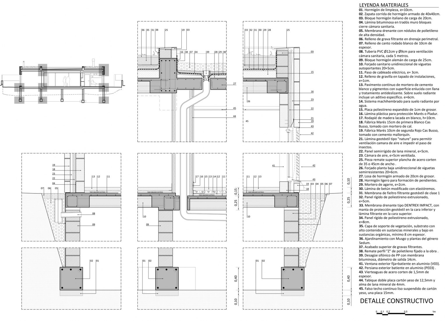 Constructive detail. Casa es Carnatge by MIEL Arquitectos. Image courtesy of MIEL Arquitectos