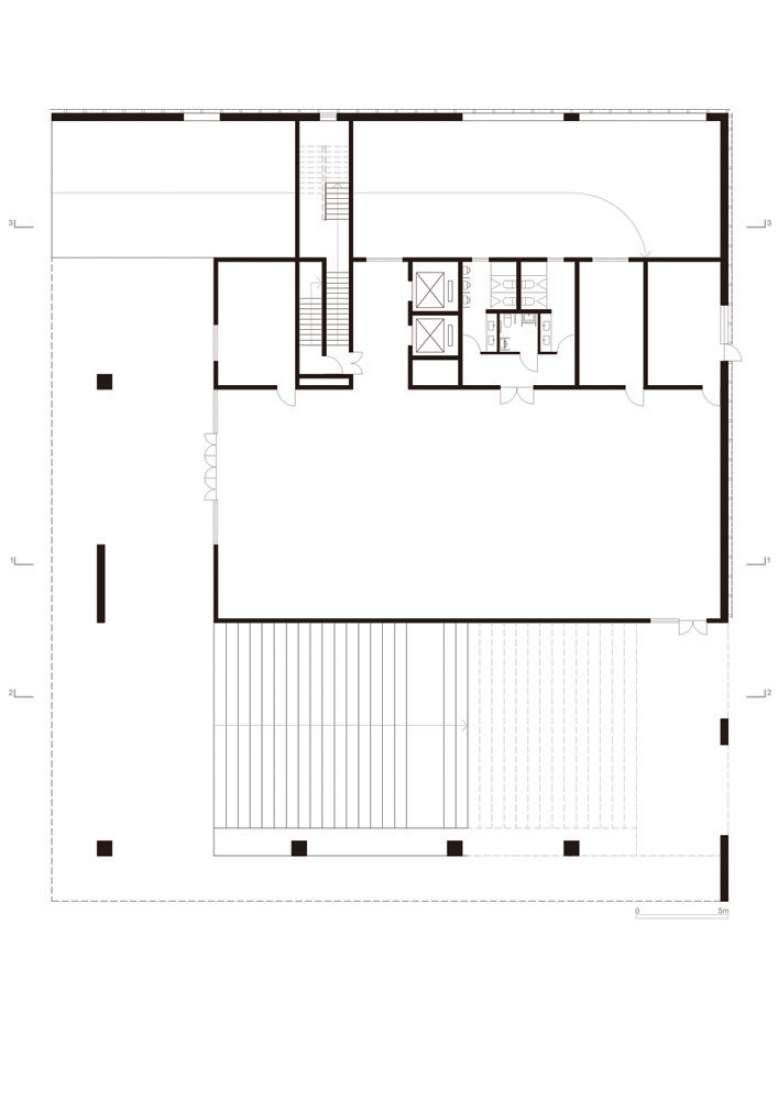 Planta de accesos.  Zhengdong District Urban Planning Exhibition Hall por AZL architects.