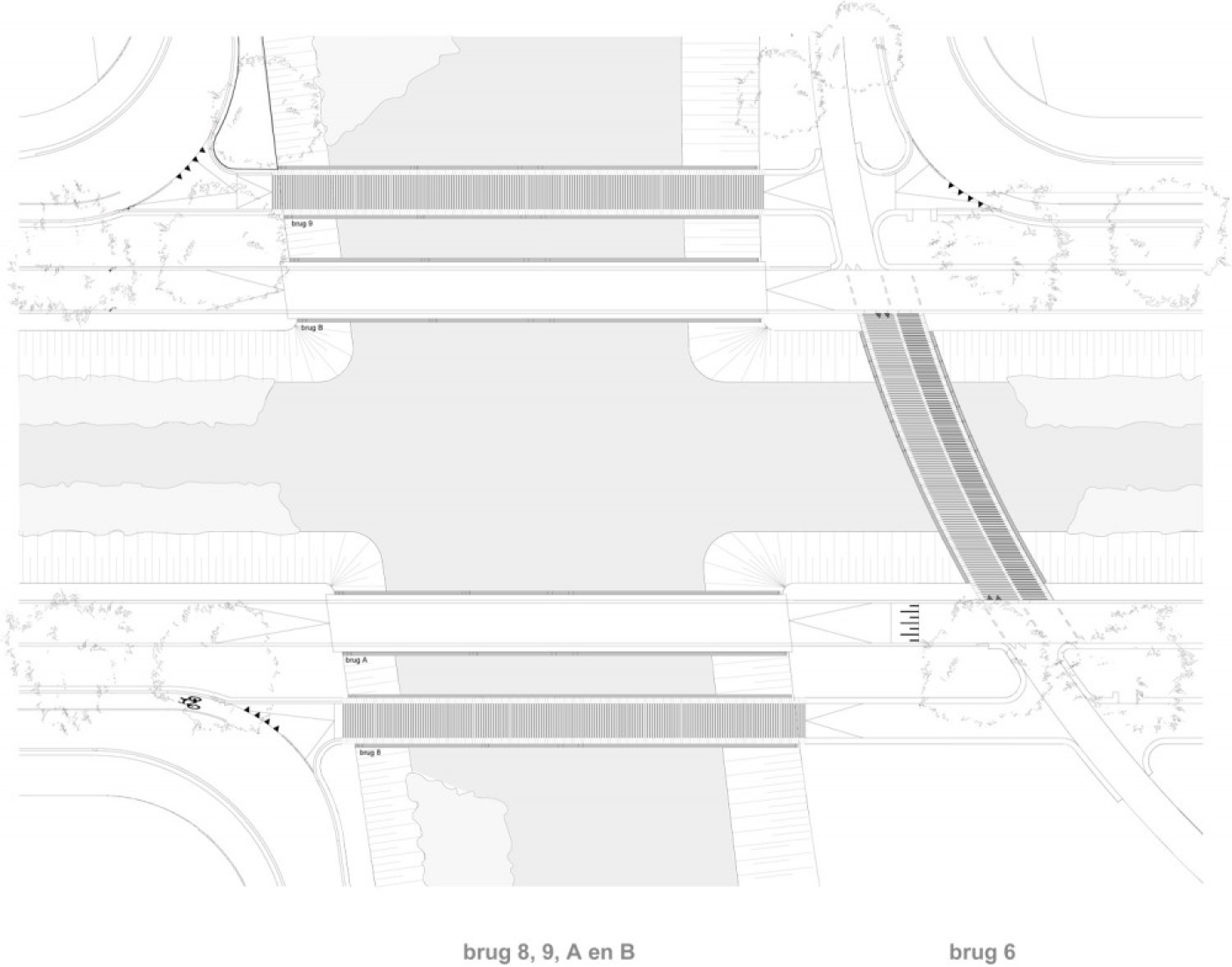 Plano de planta de situación.© Drost + van Veen architecten.