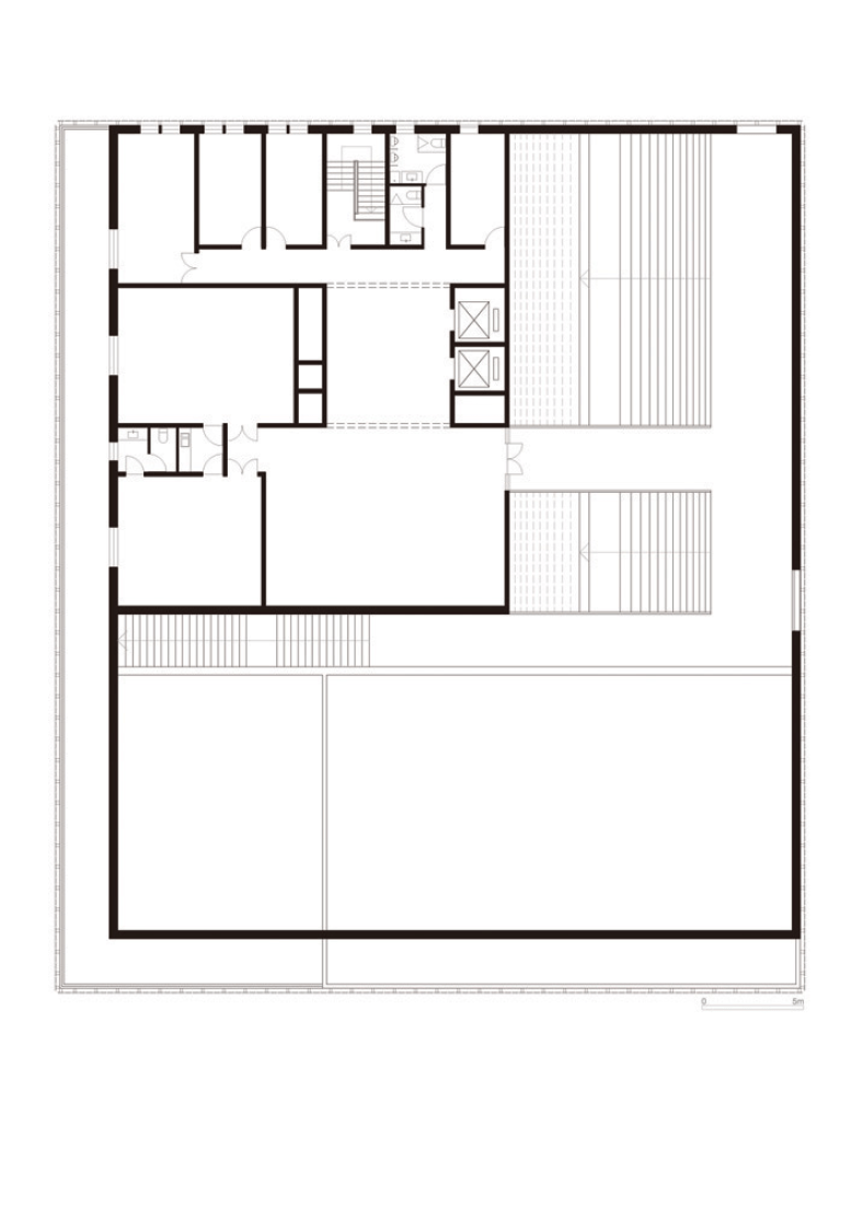 Tercera planta.  Zhengdong District Urban Planning Exhibition Hall por AZL architects.