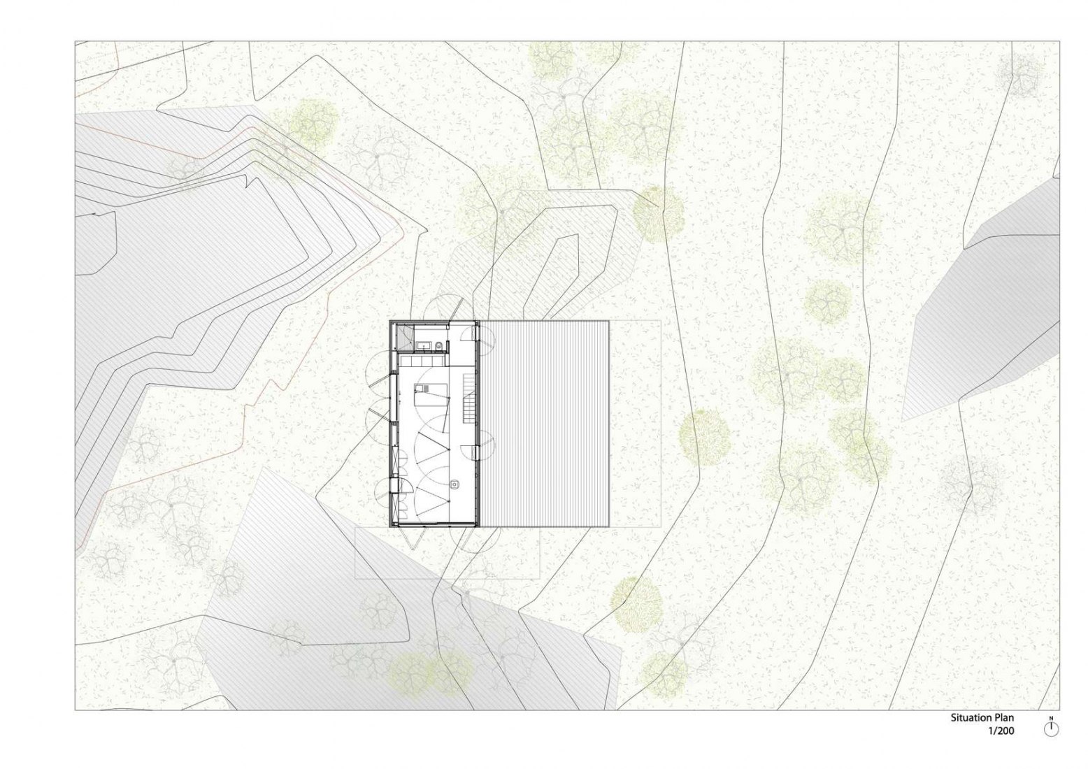 Plano de situación. Casa Garoza 10.1. por Herreros Arquitectos.