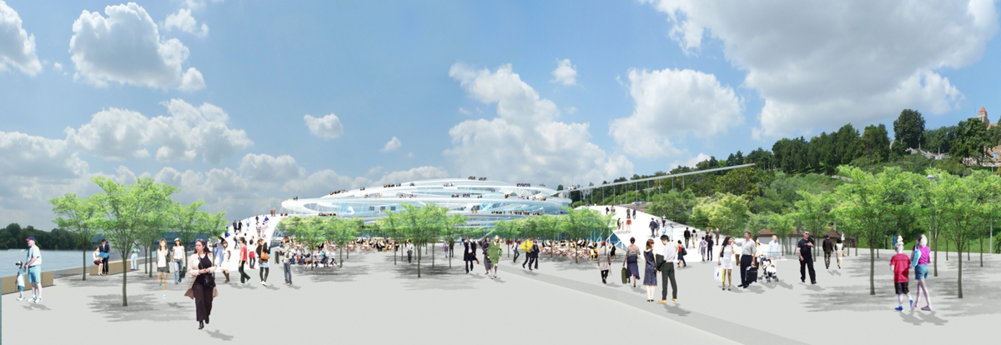 Welcome plaza-approach. By Sou Fujimoto. 