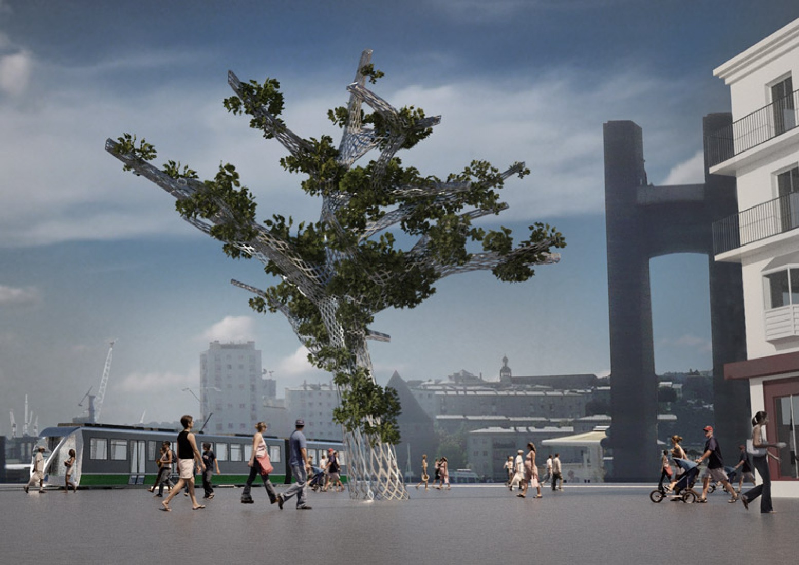 Rendering. L' Arbre Empathique, by Enric Ruiz-Geli.