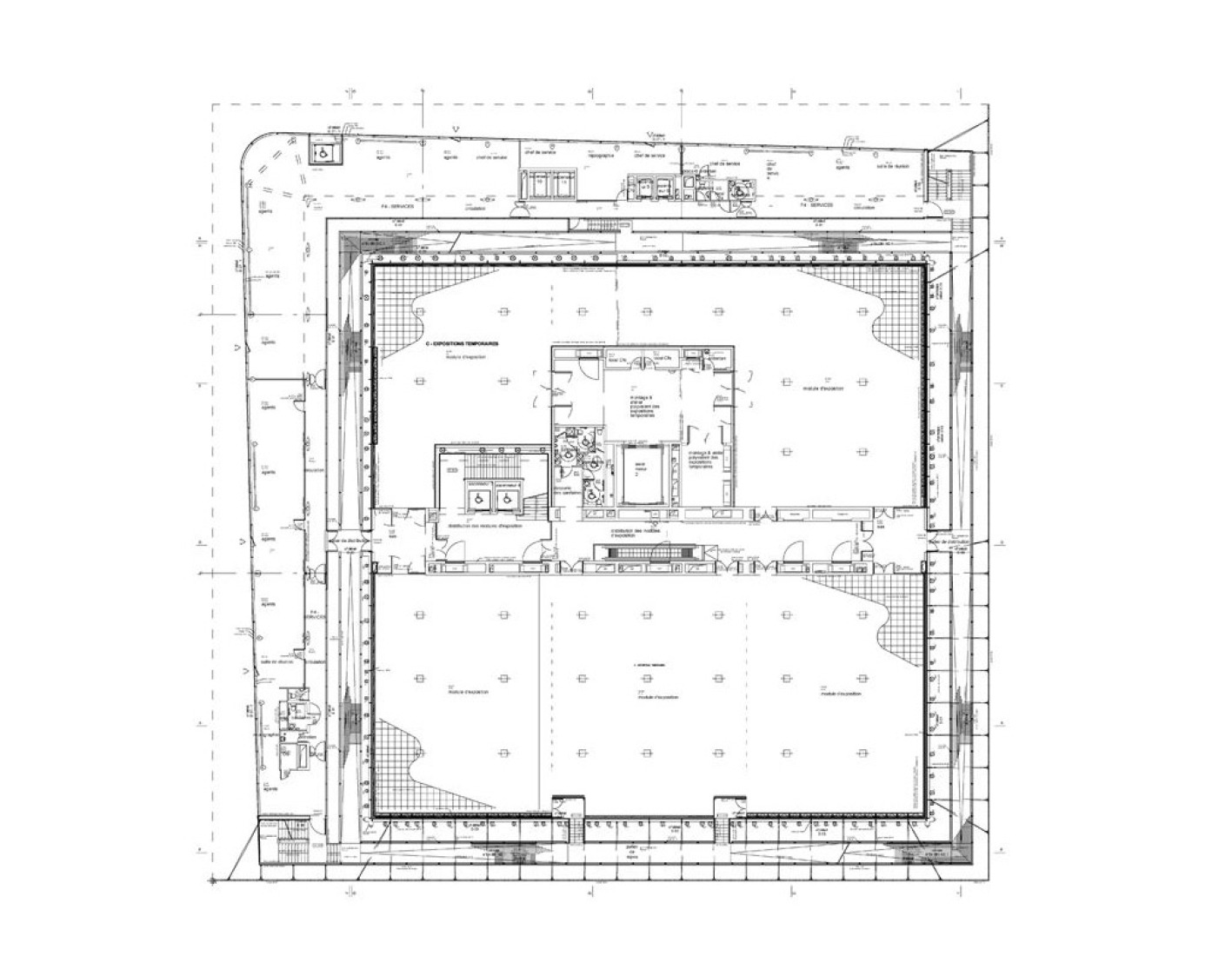 Temporary exhibition floor. MuCem, by Agence Rudy Ricciotti. Click above to see larger image. Planta de exposiciones temporales. MuCem, por Agence Rudy Ricciotti.