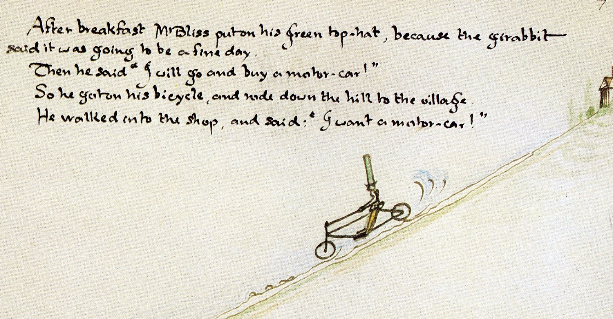 Illustration by J.R.R. Tolkien on “Mr. Bliss”