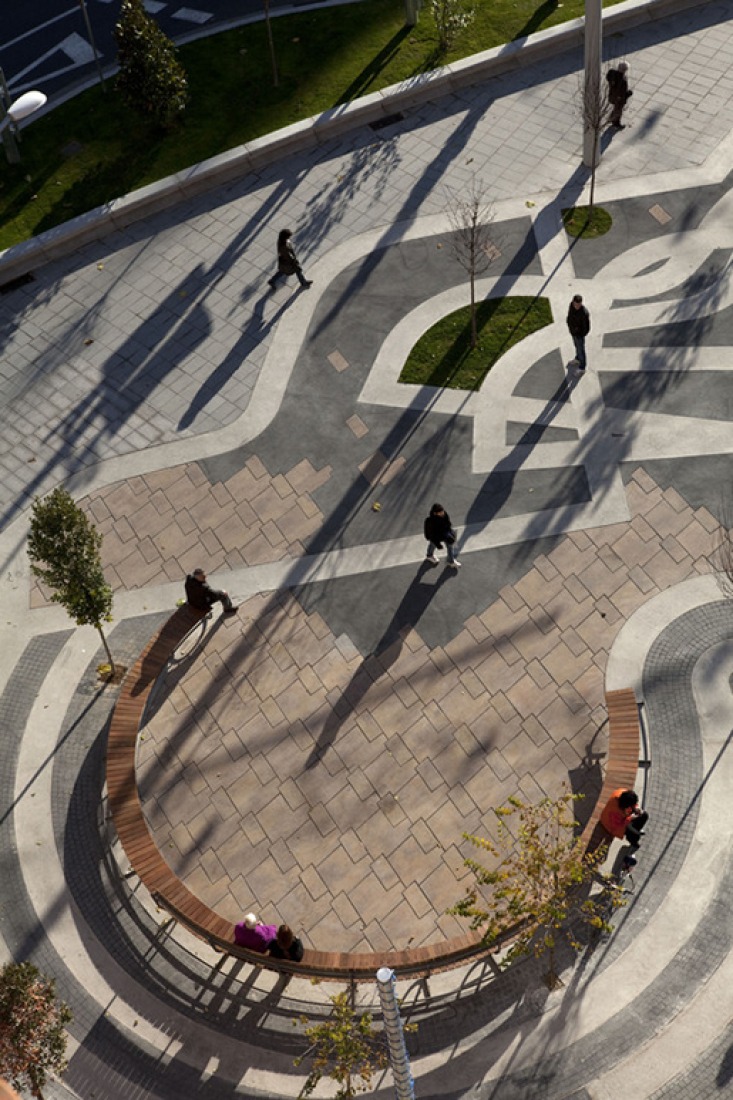 Ricard Viñes Square by Benedetta Tagliabue - EMBT. Photograph by Alex Gaultier