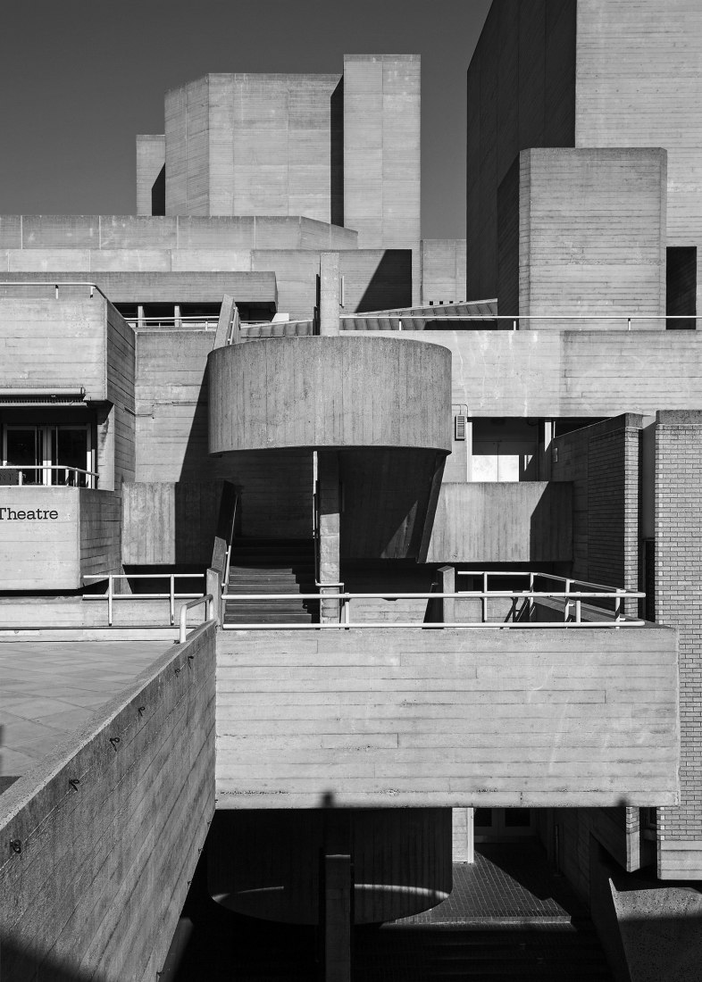 Teatro Nacional, ejemplos del Mapa Brutalista de Londres por Blue Crow Media. Fotografía © Simon Phipps.