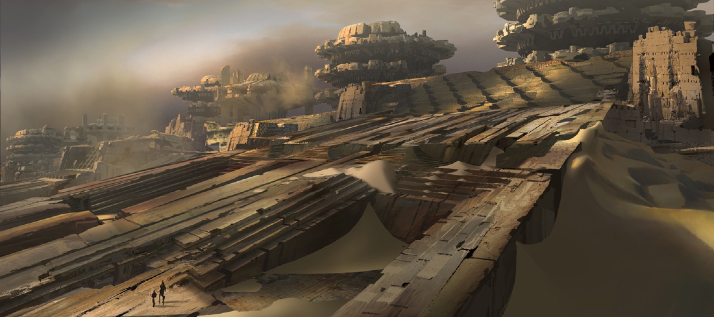 Conceptual Art of the Old City. Author: Ryan Church. ©2011 Disney. JOHN CARTER™ ERB, Inc.