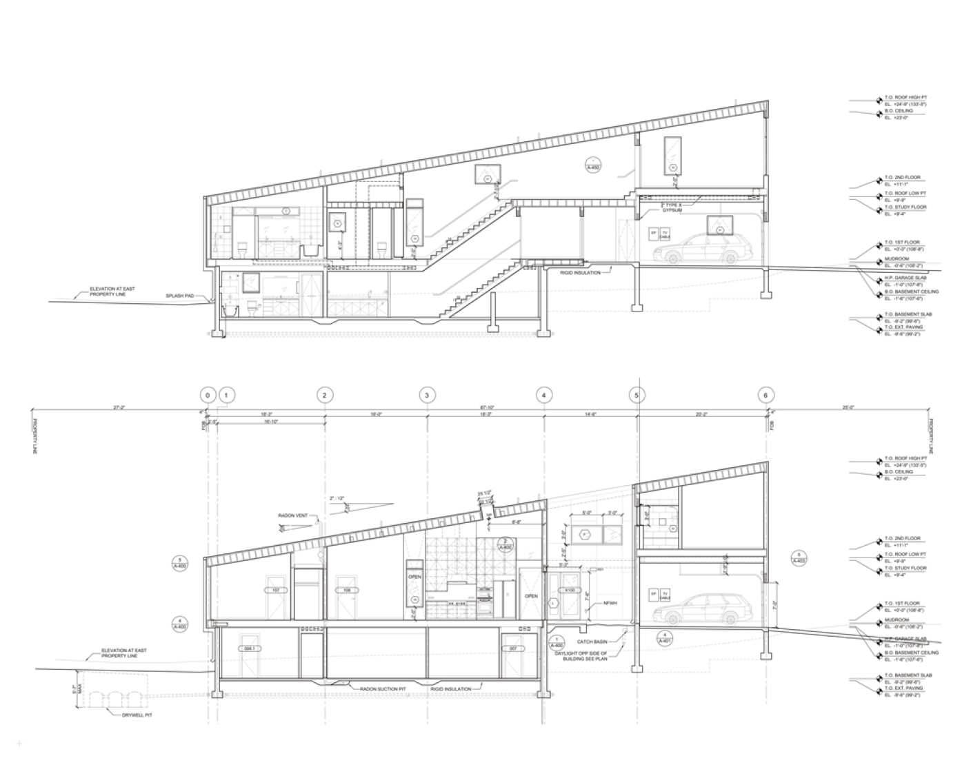 Secciones, 10 Degree House. Cortesía de Höweler + Yoon Architecture.