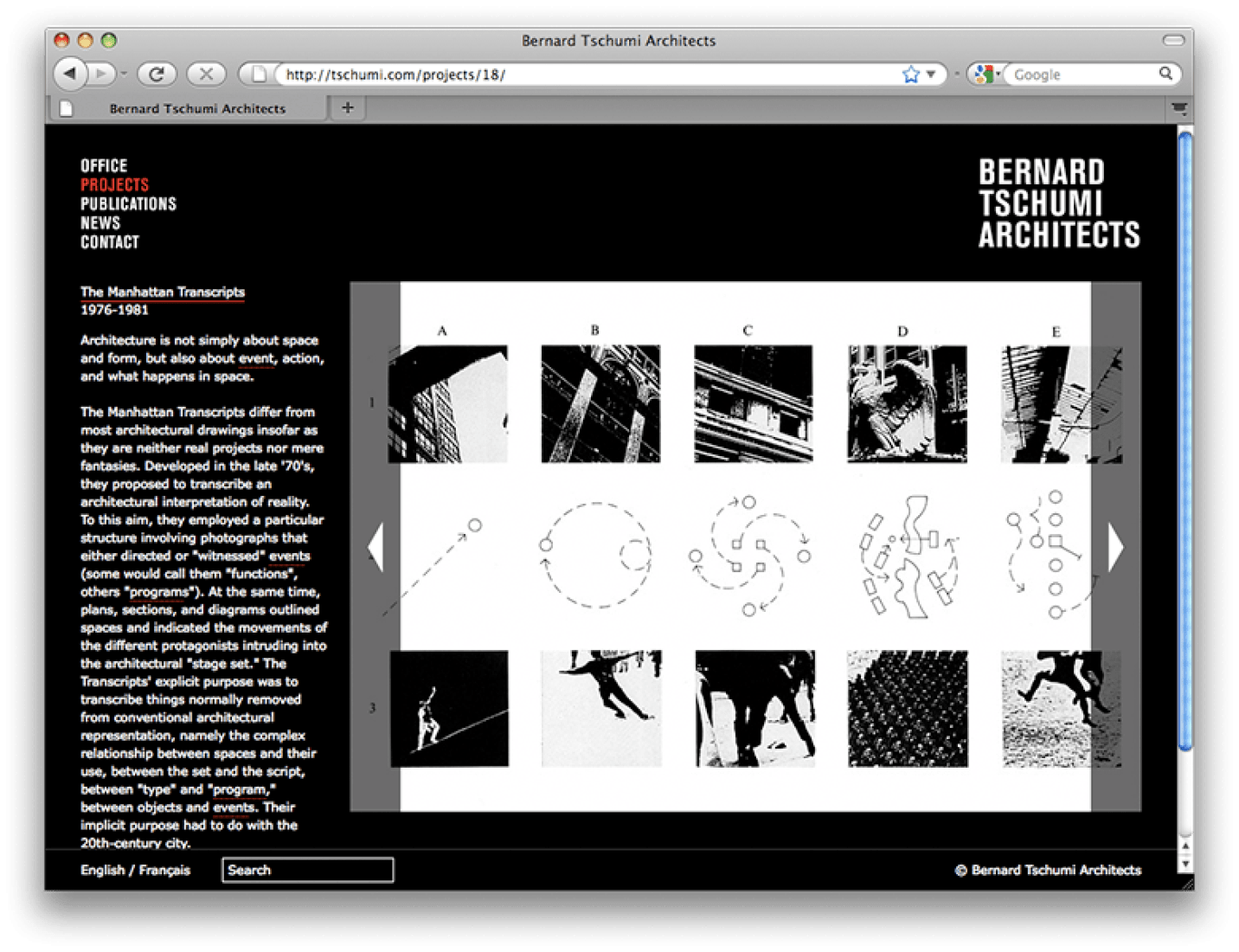 Bernard Tschumi Architects, website. 2010