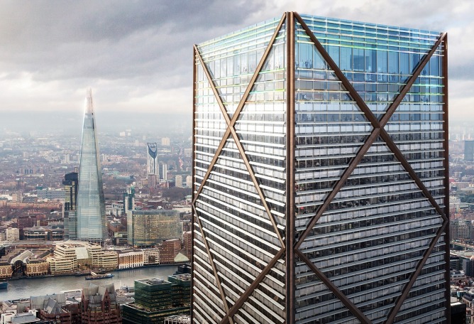 Rendering of 1 Undershaft by Eric Parry Architects. All images: DBOX, courtesy Eric Parry Architects. Rendering of 1 Undershaft by Eric Parry Architects. All images: DBOX, courtesy Eric Parry Architects.