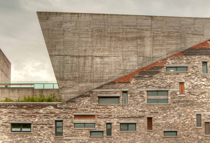 Ningbo Museum by Wang Shu, 2008.  Ningbo Museum by Wang Shu, 2008.
