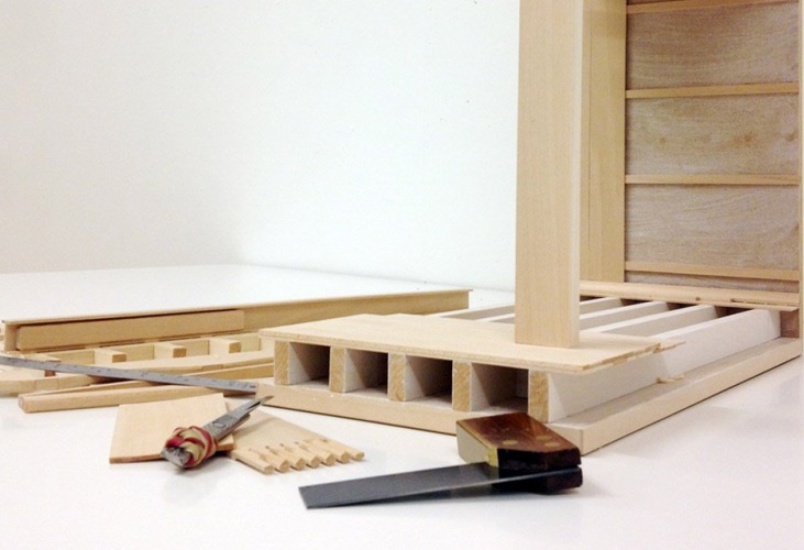 The making of the Library Bay model. Image courtesy of Page/Park Architects.