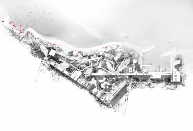 Overview, Masterplan of Artists Garden. Images courtesy of Ateliers Jean Nouvel. 