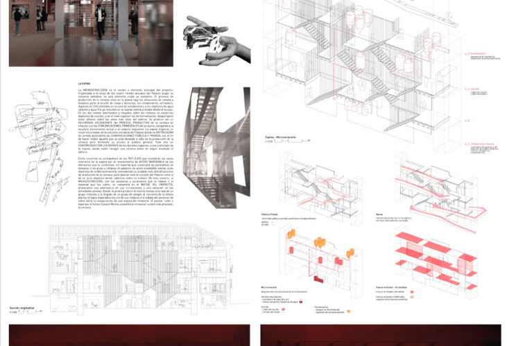 First Prize.  Al otro lado del espejo Authors.- Héctor Fernández Elorza. Collaborators.- Quantity Surveyor.- Ignacio Delgado Conde. Industrial Engineer.- Daniel Albendea Ibáñez. Renderings.- Fran Mateos Cano. Architecture students.- Javier Estebala Alández, María Risueño Domínguez, Gonzalo Rojas Encinar, Miguel Ruiz-Rivas Avendaño.