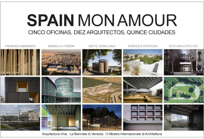 Proyectos en la exposición. Spain mon amour. Cortesía de Arquitectura Viva.