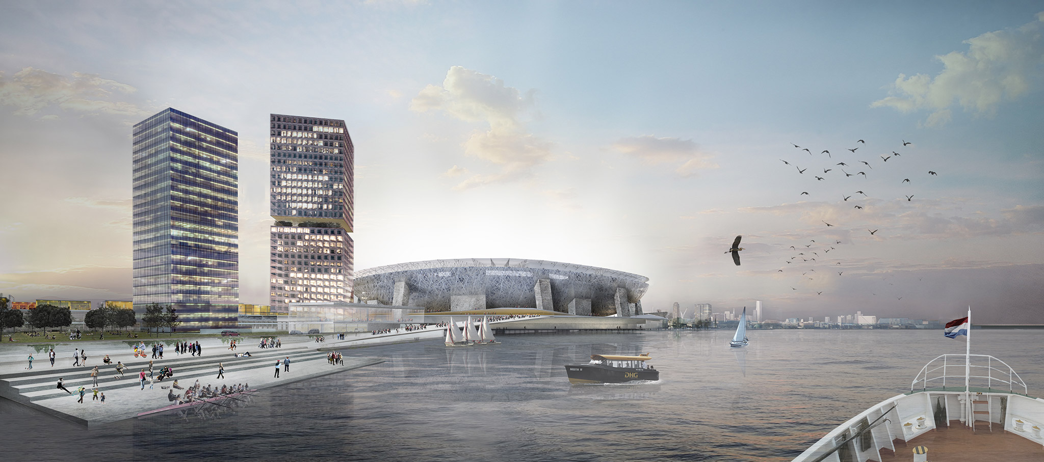 Feyenoord City Masterplan By OMA, Approved By Rotterdam City Council ...