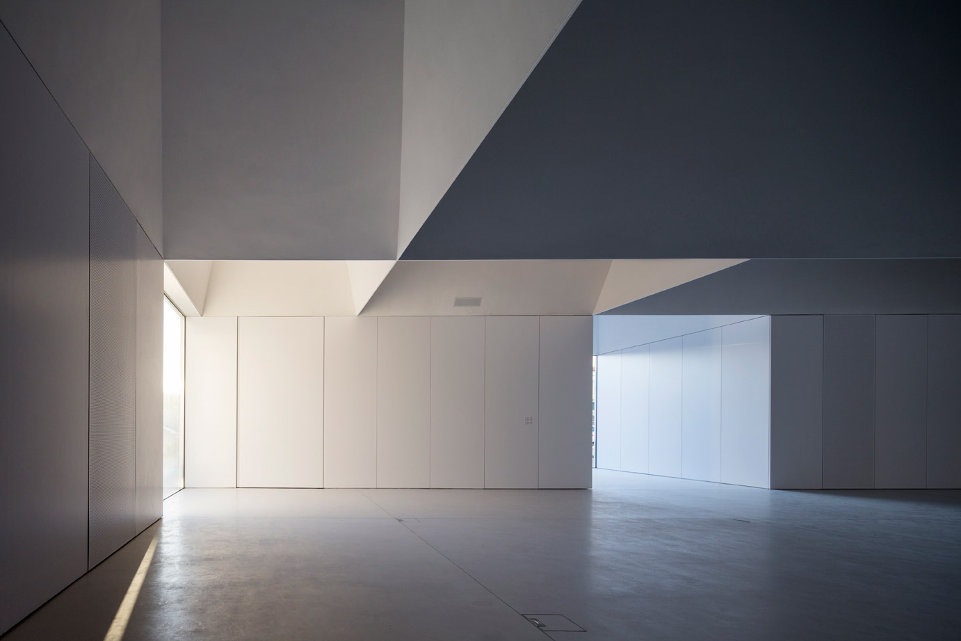 Meeting Centre in Grândola by Aires Mateus. A white sculpted stone ...