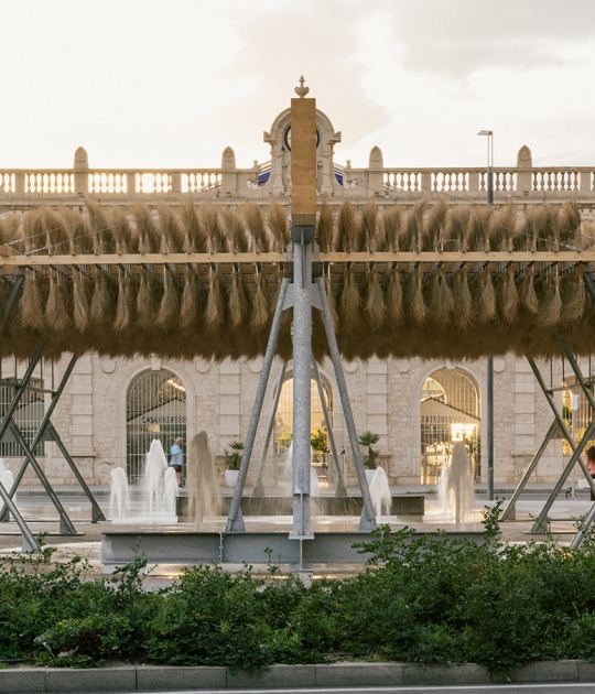 Temporary Pavilion Espartal by ELE Arkitektura, GA Estudio, Florencia Galecio and Juan Gubbins. Photograph by Simone Marcolin  Temporary Pavilion Espartal by ELE Arkitektura, GA Estudio, Florencia Galecio and Juan Gubbins. Photograph by Simone Marcolin