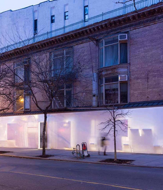 Night vision. Blueprint. Storefront for Art and Architecture. Curated by Sebastiaan Bremer and Florian Idenburg & Jing Liu of SO-IL. Photography © Iwan Baan / Storefront Night vision. Blueprint. Storefront for Art and Architecture. Curated by Sebastiaan Bremer and Florian Idenburg & Jing Liu of SO-IL. Photography © Iwan Baan / Storefront