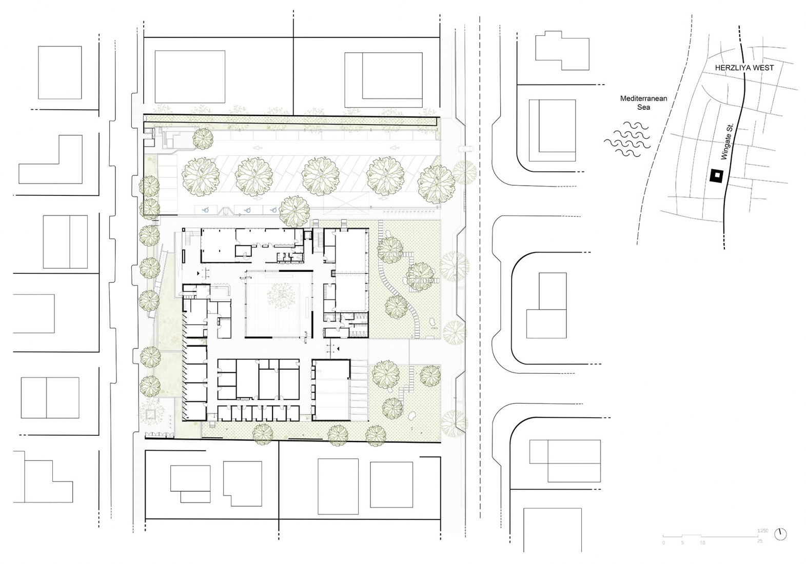 Site plan. TEO Center for Culture, Art and Content by A.Lerman Architects. Site plan. TEO Center for Culture, Art and Content by A.Lerman Architects.