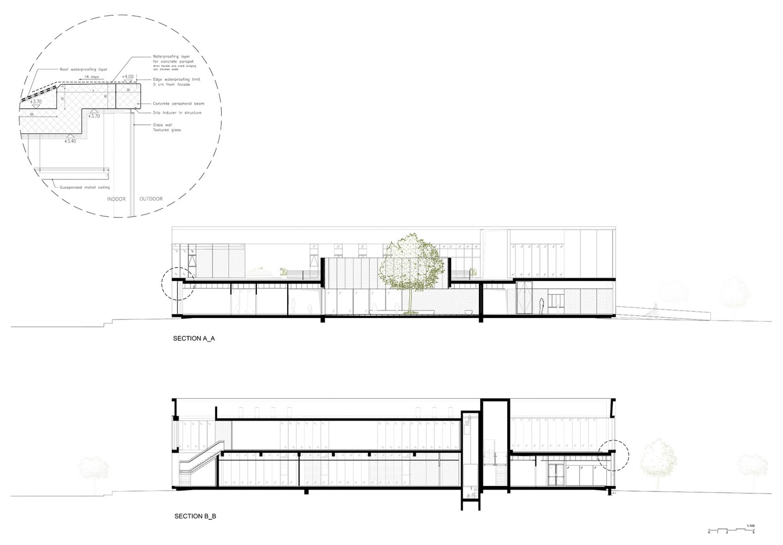 Sections and Constructive detail. TEO Center for Culture, Art and Content by A.Lerman Architects. Sections and Constructive detail. TEO Center for Culture, Art and Content by A.Lerman Architects.