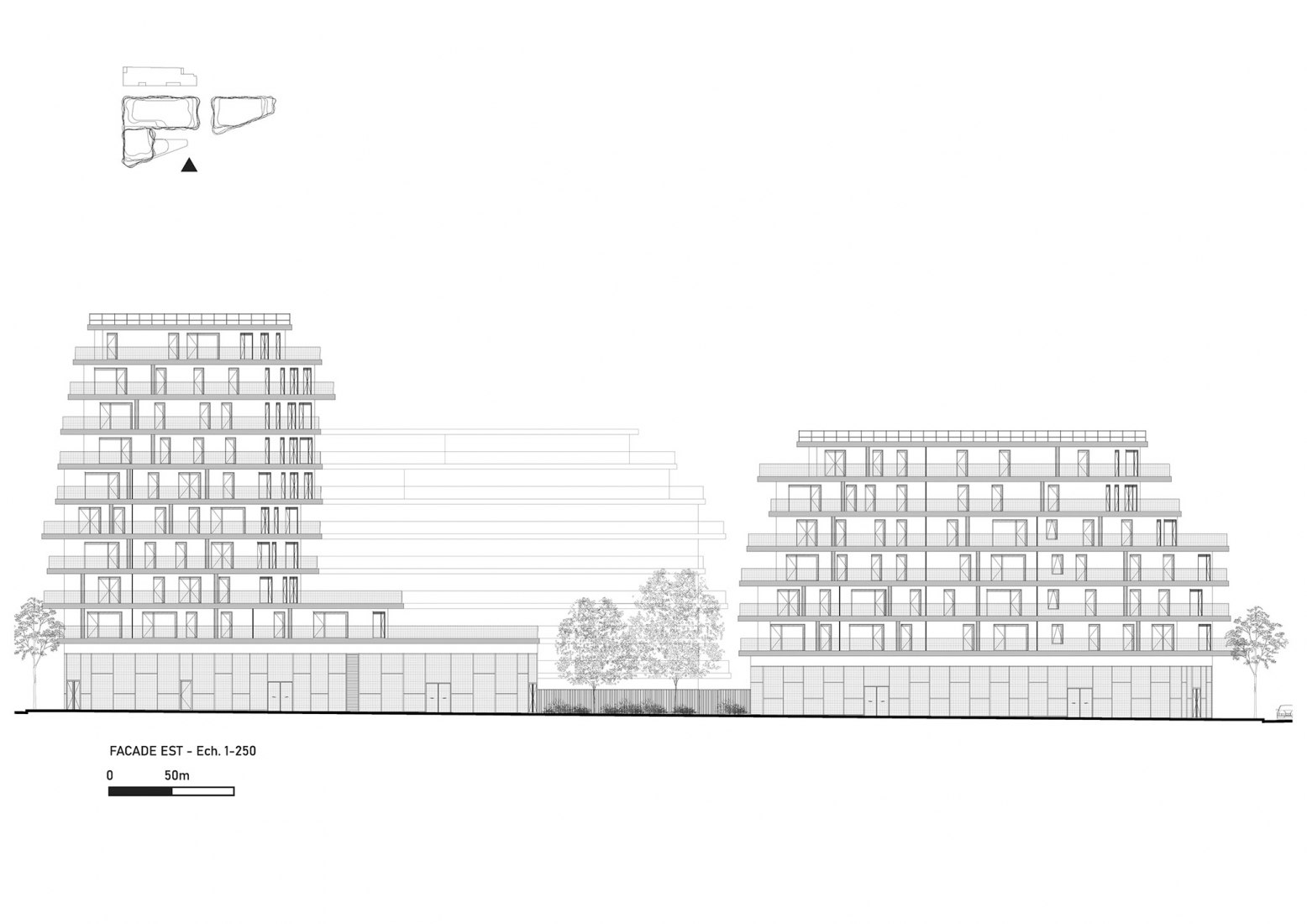 Courbes. 134 apartments and stores in Colombes by Christophe Rousselle ...