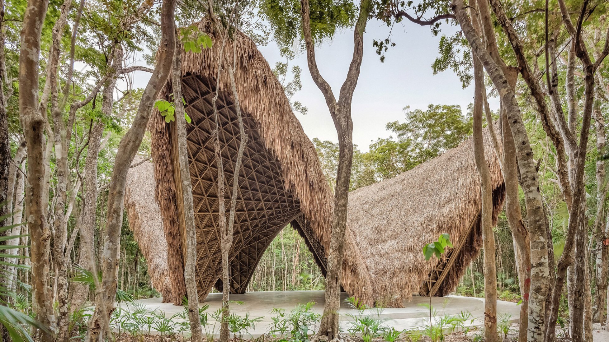 Amazing bamboo yoga pavilion by CO-LAB Design Office