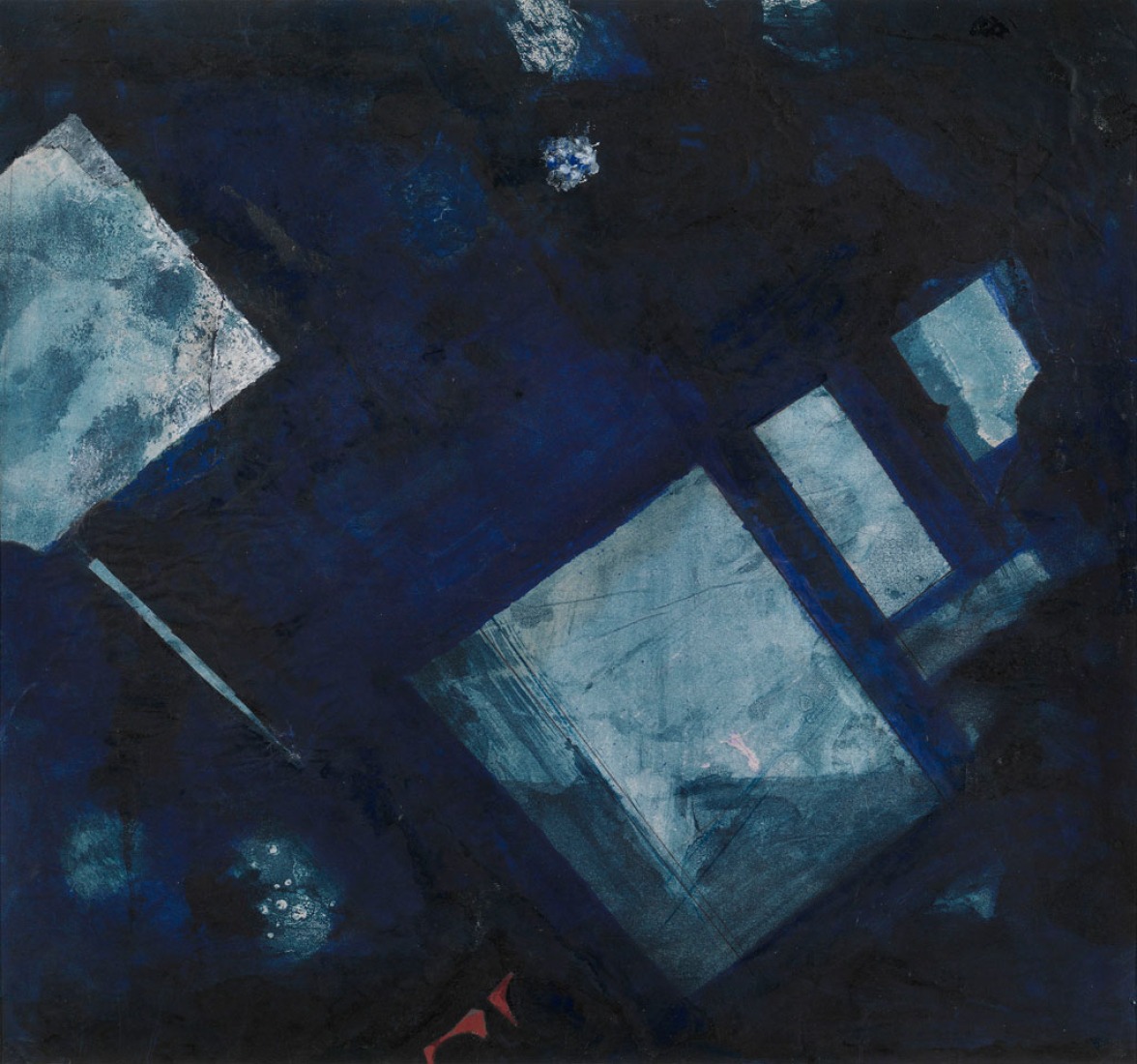 Untitled (Red Form), c.1930. Gouache and collage on paper. Exhibition Eileen Gray: the private painter. Image courtesy of the Osborne Samuel Gallery.  Untitled (Red Form), c.1930. Gouache and collage on paper. Exhibition Eileen Gray: the private painter. Image courtesy of the Osborne Samuel Gallery.