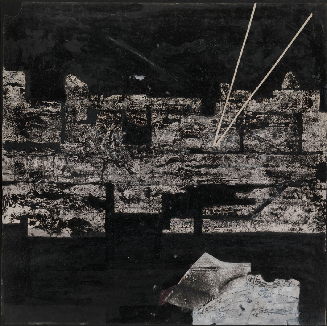 Untitled, c.1940. Gouache and collage on paper. Exhibition Eileen Gray: the private painter. Image courtesy of the Osborne Samuel Gallery.  Untitled, c.1940. Gouache and collage on paper. Exhibition Eileen Gray: the private painter. Image courtesy of the Osborne Samuel Gallery.