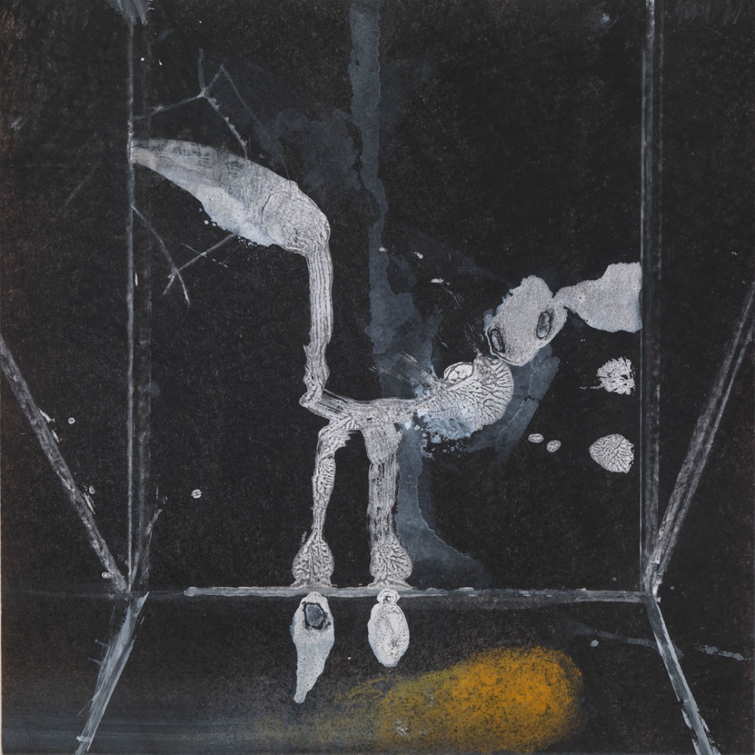 Cage, c.1940. Gouache on paper. Exhibition Eileen Gray: the private painter. Image courtesy of the Osborne Samuel Gallery. Cage, c.1940. Gouache on paper. Exhibition Eileen Gray: the private painter. Image courtesy of the Osborne Samuel Gallery.