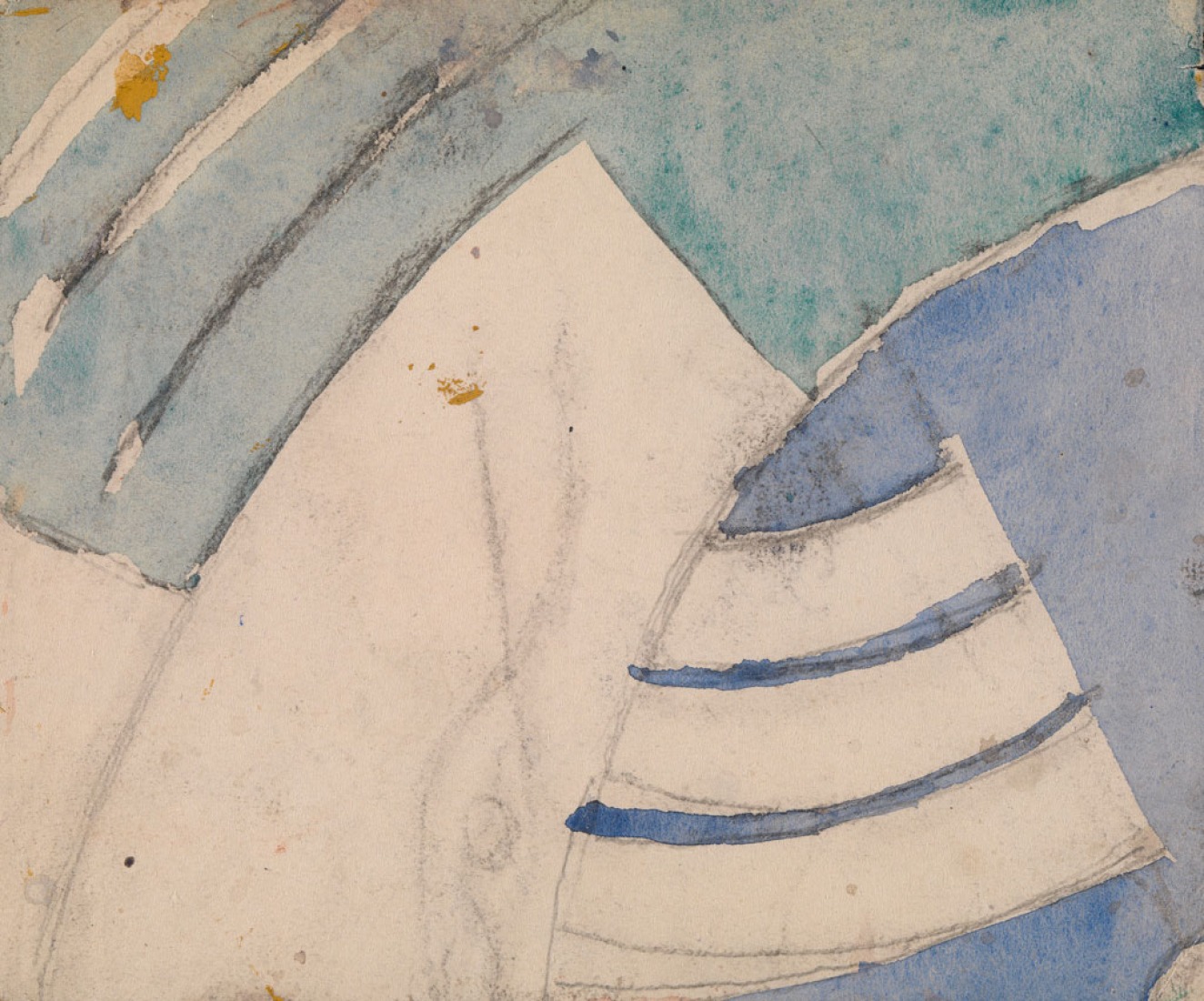 Untitled (detail of Plate 32), 1920. Gouache on paper. Exhibition Eileen Gray: the private painter. Image courtesy of the Osborne Samuel Gallery.  Untitled (detail of Plate 32), 1920. Gouache on paper. Exhibition Eileen Gray: the private painter. Image courtesy of the Osborne Samuel Gallery.