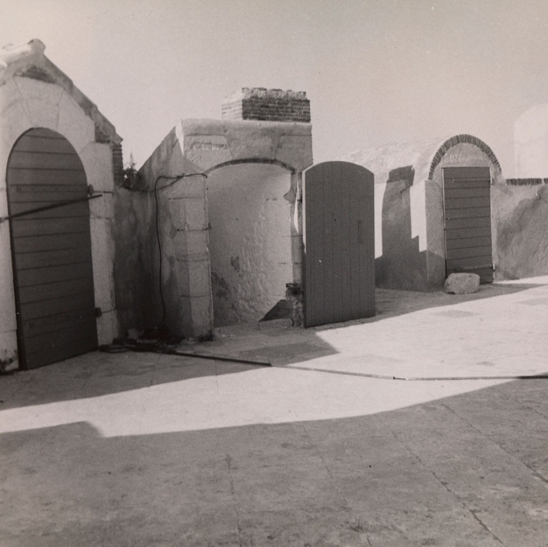 Church in Saint-Tropez, c.1950. Photograph. Exhibition Eileen Gray: the private painter. Image courtesy of the Osborne Samuel Gallery.  Church in Saint-Tropez, c.1950. Photograph. Exhibition Eileen Gray: the private painter. Image courtesy of the Osborne Samuel Gallery.