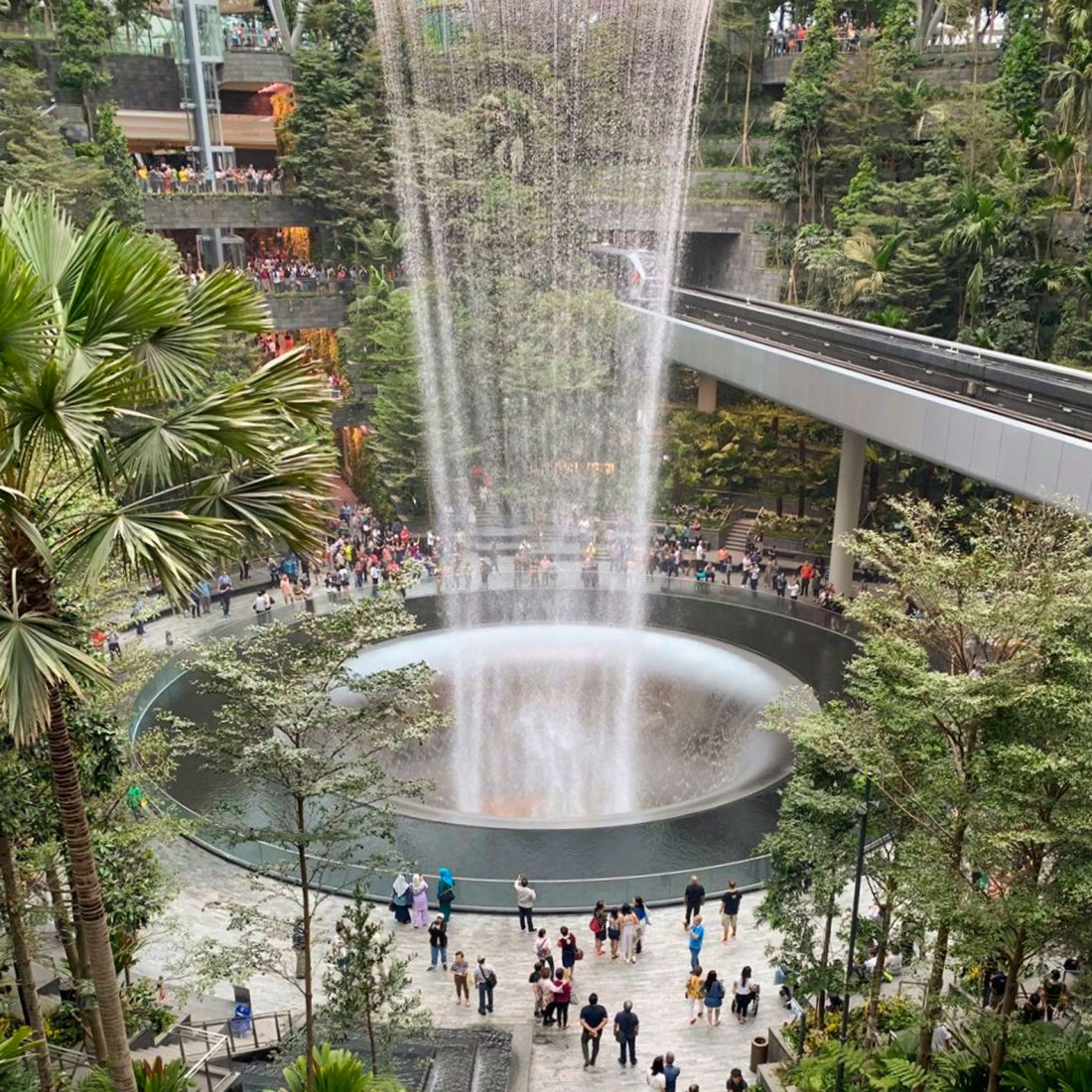 The World S Tallest Indoor Waterfall At Jewel Changi Airport By