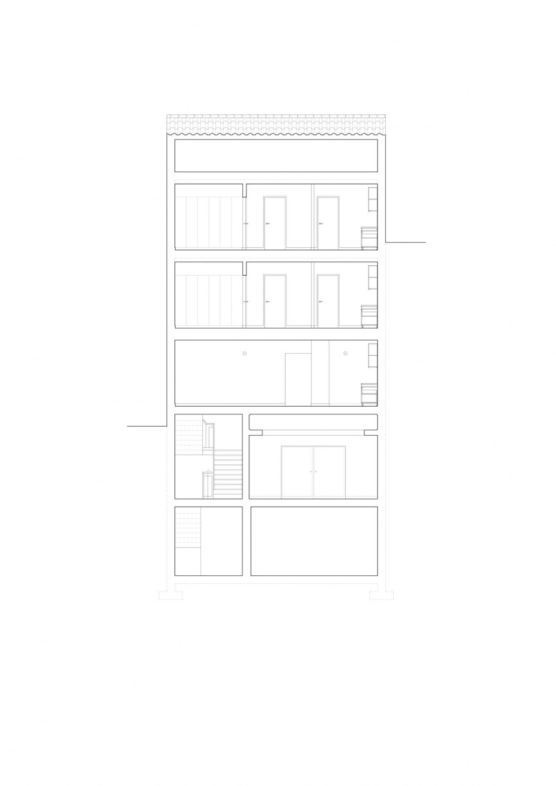 Section. Small Dishes building by José Pedro Lima. Section. Small Dishes building by José Pedro Lima.