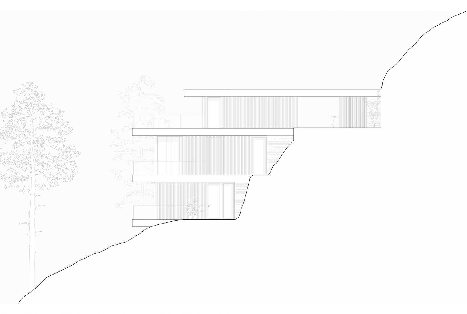 Elevation. Apartments in Von Øtkens vei by R21 Arkitekter. Elevation. Apartments in Von Øtkens vei by R21 Arkitekter.