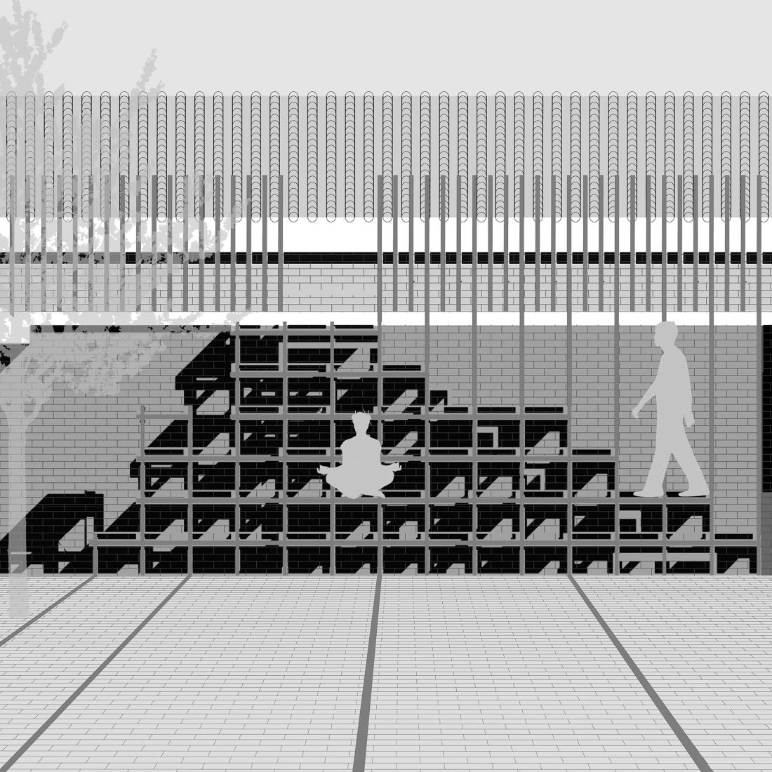 Rendering. Beijing Hutong Hotel by Urbensis + NSAAA.  Rendering. Beijing Hutong Hotel by Urbensis + NSAAA.