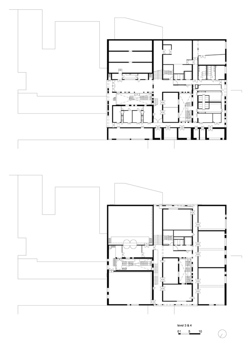 Level 3 and 4, deSingel International Arts Campus by Stéphane Beel Architects. Courtesy of SBA. Level 3 and 4, deSingel International Arts Campus by Stéphane Beel Architects. Courtesy of SBA.