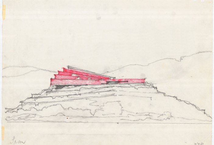 Sketch by Alvar Aalto  Minimalist interior Architecture drawing  Architecture sketchbook