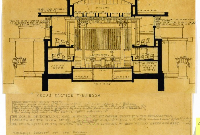 Unity TempleFrank Lloyd Wright  CAD Design  Free CAD BlocksDrawings Details