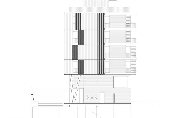 Remarkable from the access. Residential building in Torrent by RAUM 41 ...